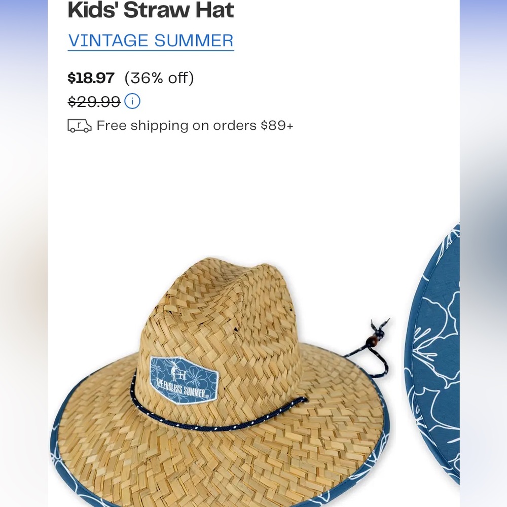 Endless Summer Kids Straw Hat 🏄🏼♂️ - Picture 6 of 6